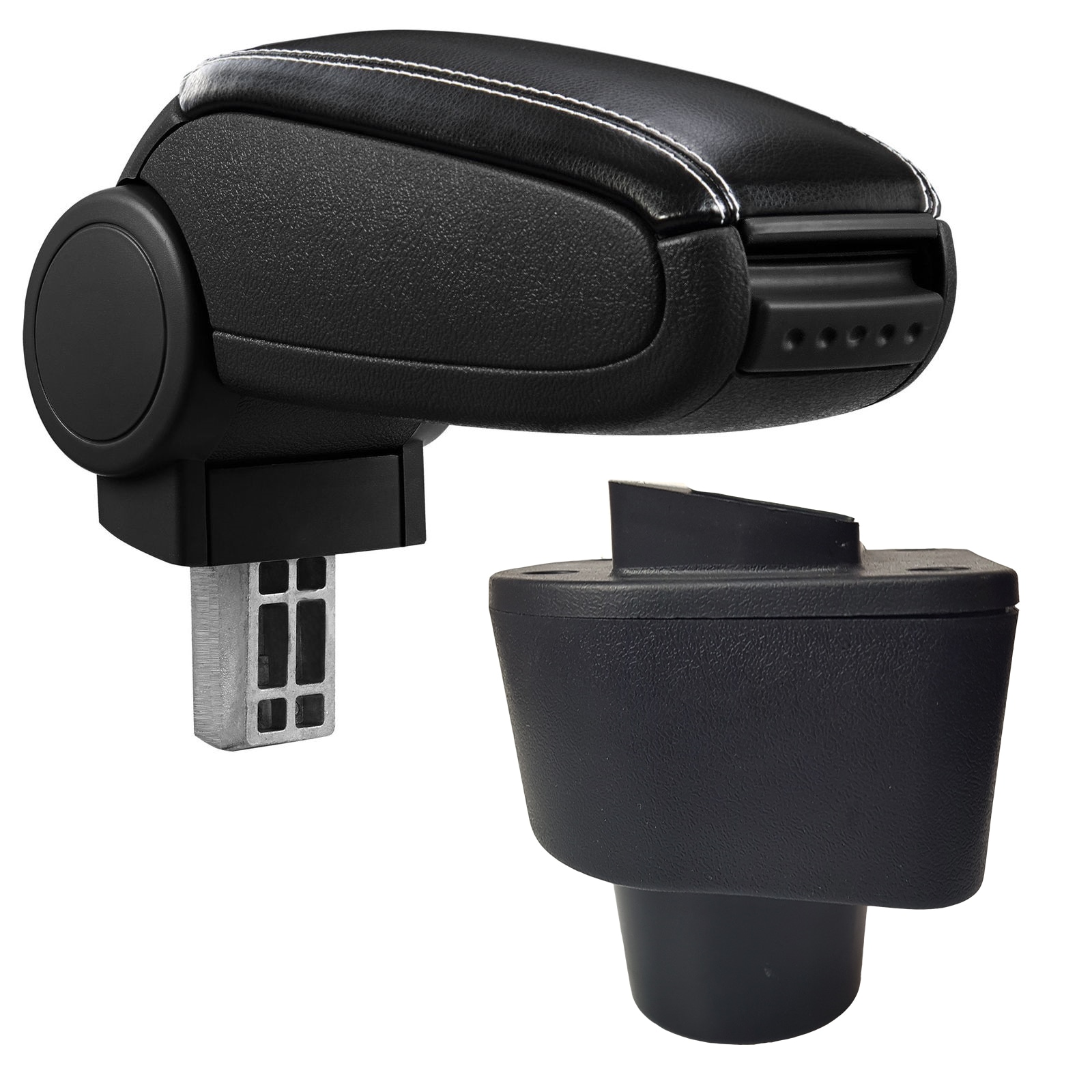 Cotieră pentru Nissan Almera (09.2011-) negru piele ecologica cu cusatura alba