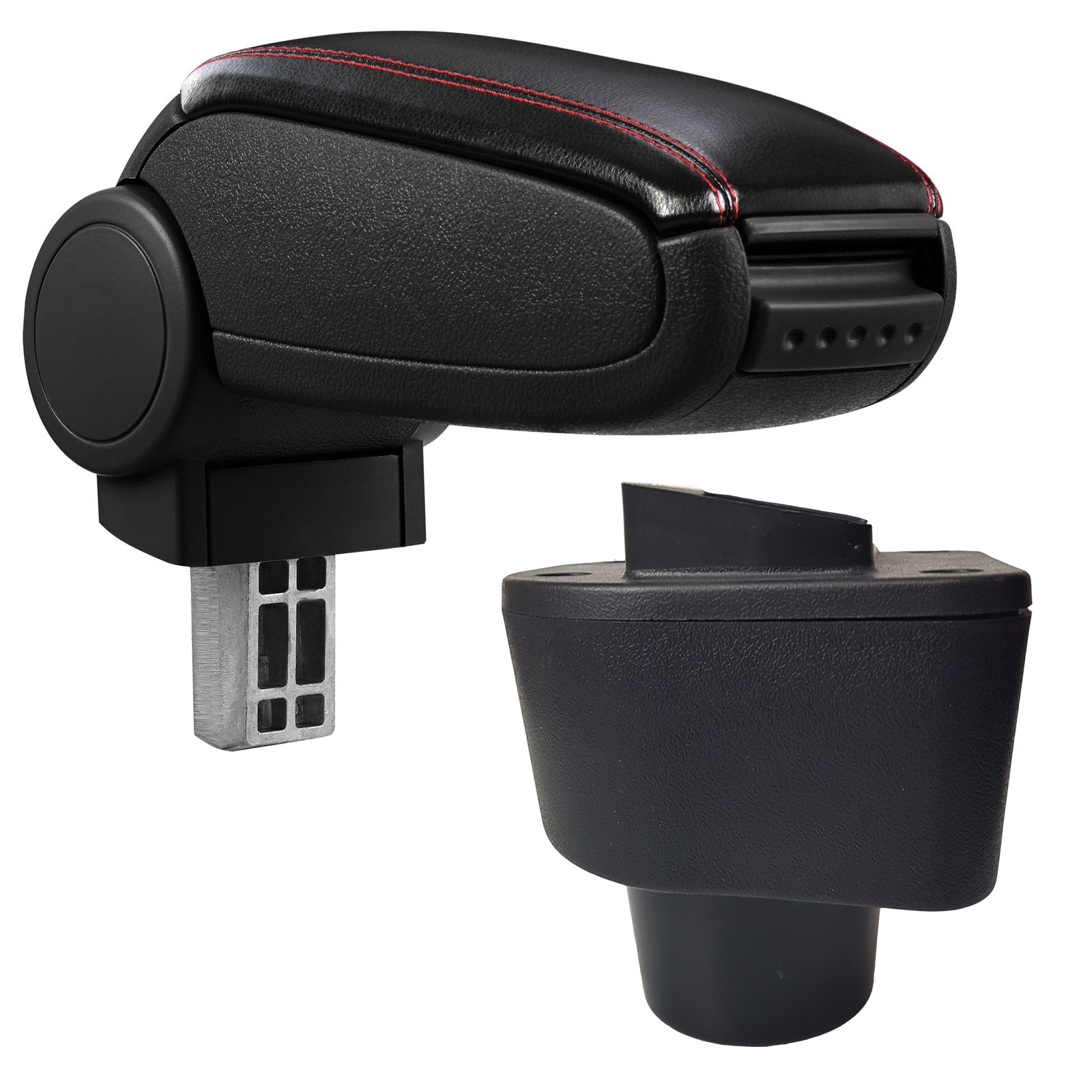 Cotieră pentru Nissan Almera (09.2011-) negru piele ecologica cu cusatura rosie