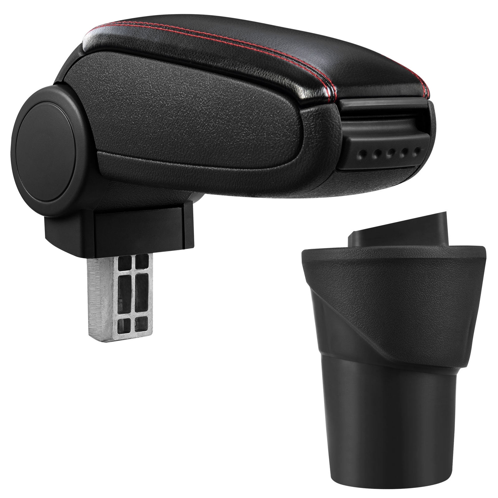 Cotieră pentru Nissan Micra 4 (05.2010-2017) negru piele ecologica cu cusatura rosie