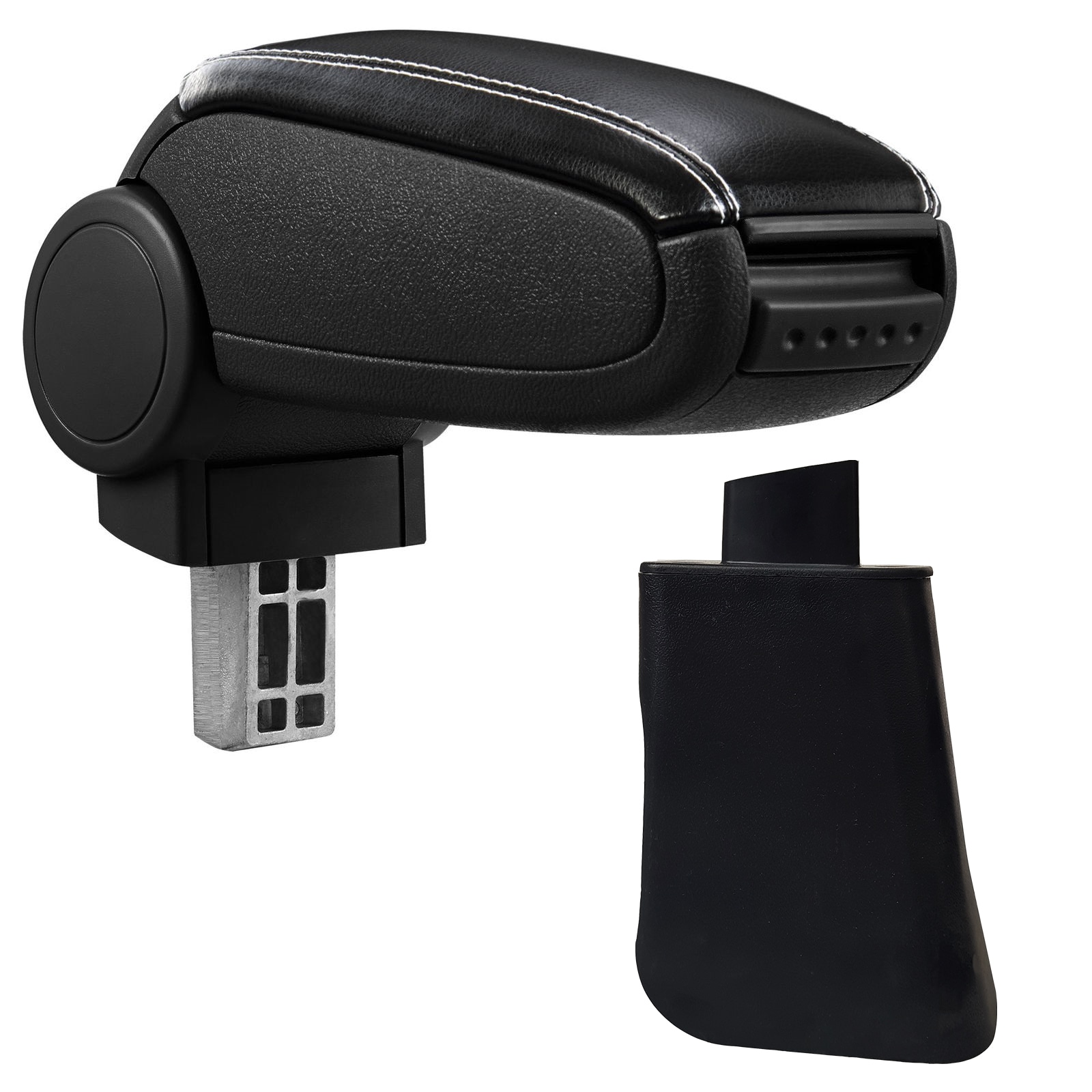 Cotieră pentru Nissan Micra 4 (05.2010-2017) negru piele ecologica cu cusatura alba