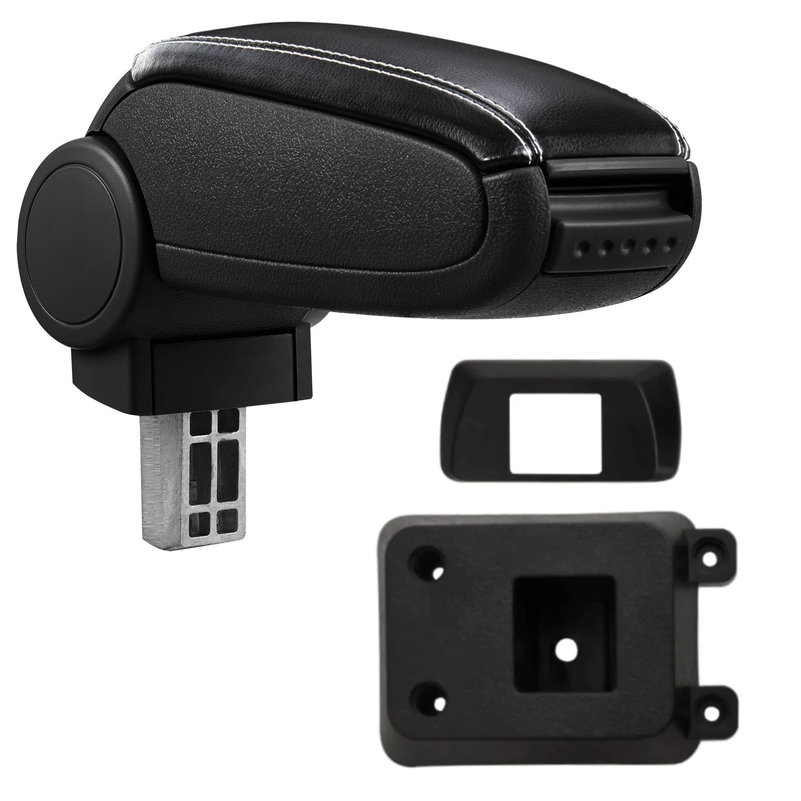 Cotieră pentru Nissan Tiida (05.2004-12.2013) negru piele ecologica cu cusatura alba