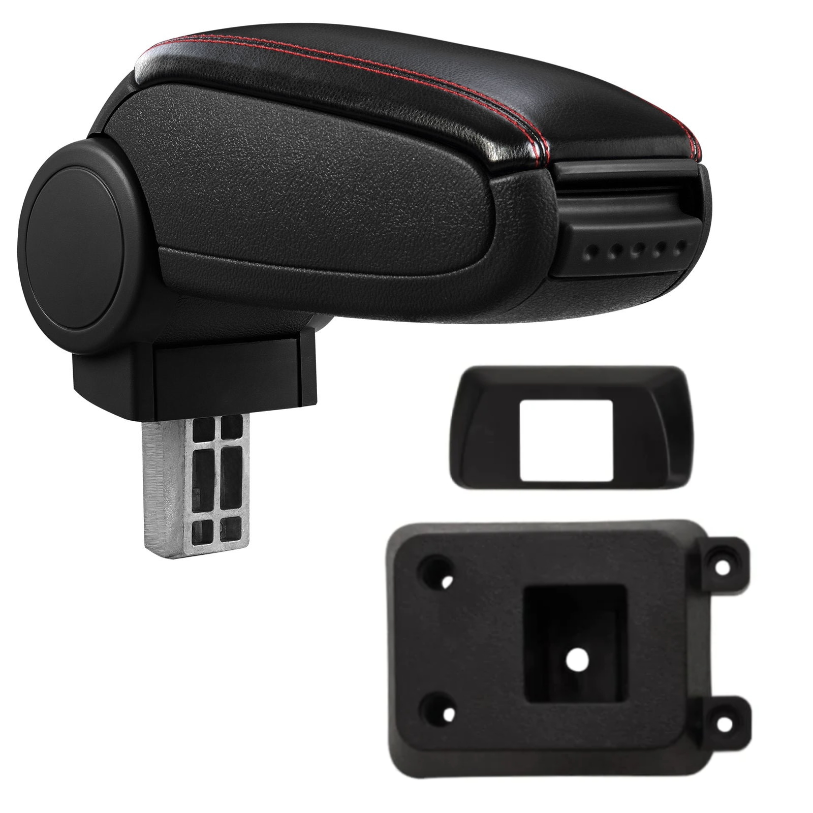 Cotieră pentru Nissan Tiida (05.2004-12.2013) negru piele ecologica cu cusatura rosie