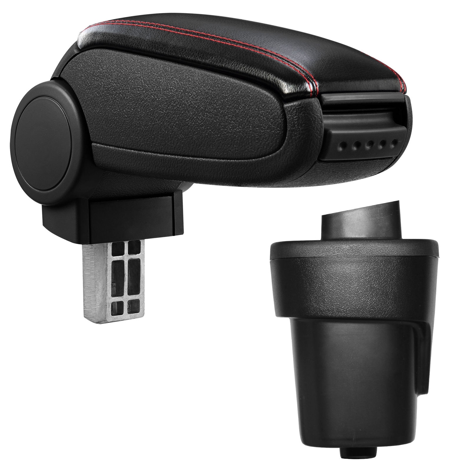 Cotieră Chevrolet Spark (2015-) negru piele ecologica cu cusatura rosie