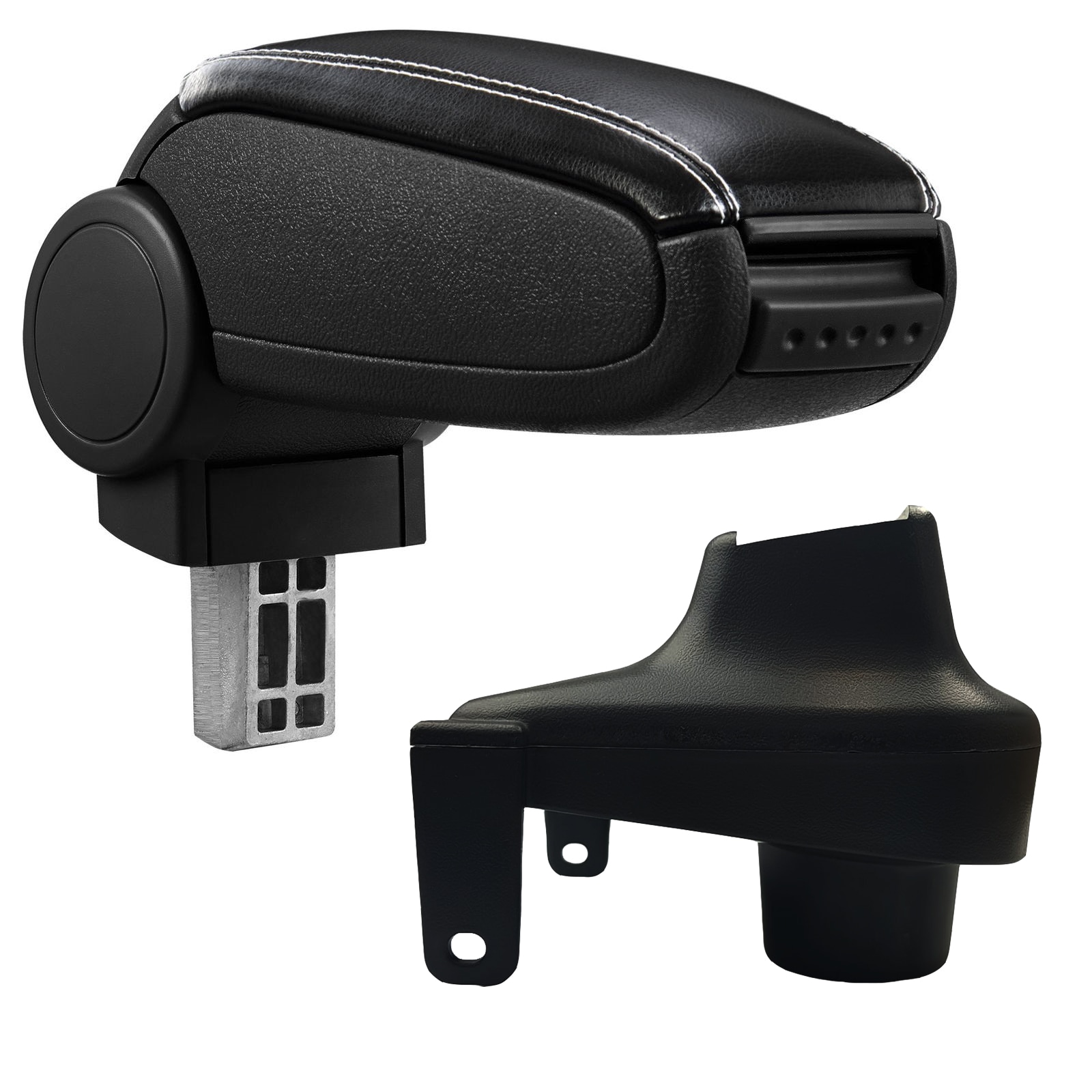 Cotieră pentru Renault Clio 4 (11.2012-) negru piele ecologica cu cusatura alba