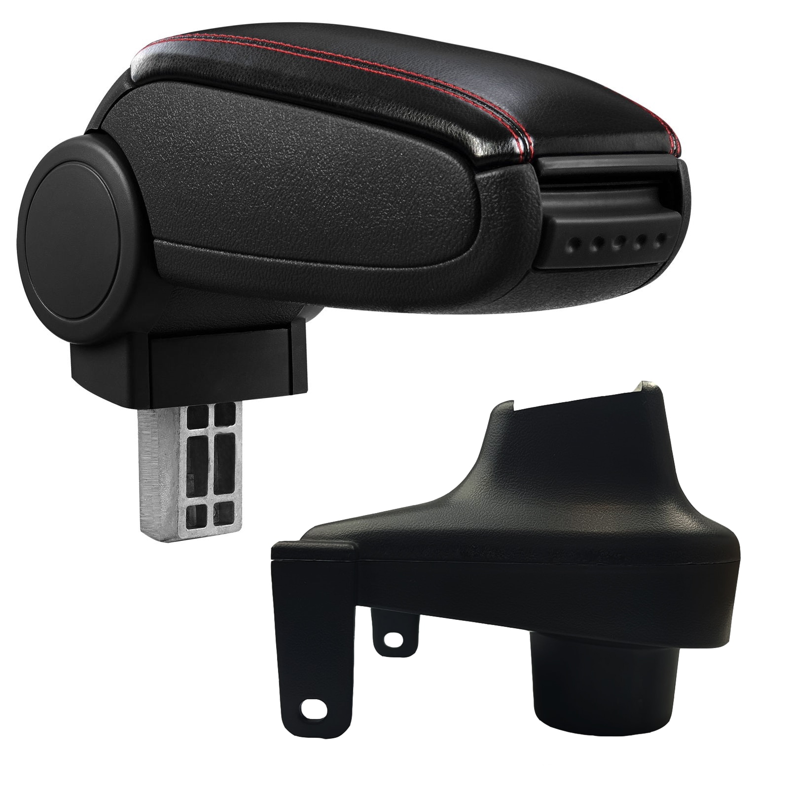Cotieră pentru Renault Clio 4 (11.2012-) negru piele ecologica cu cusatura rosie