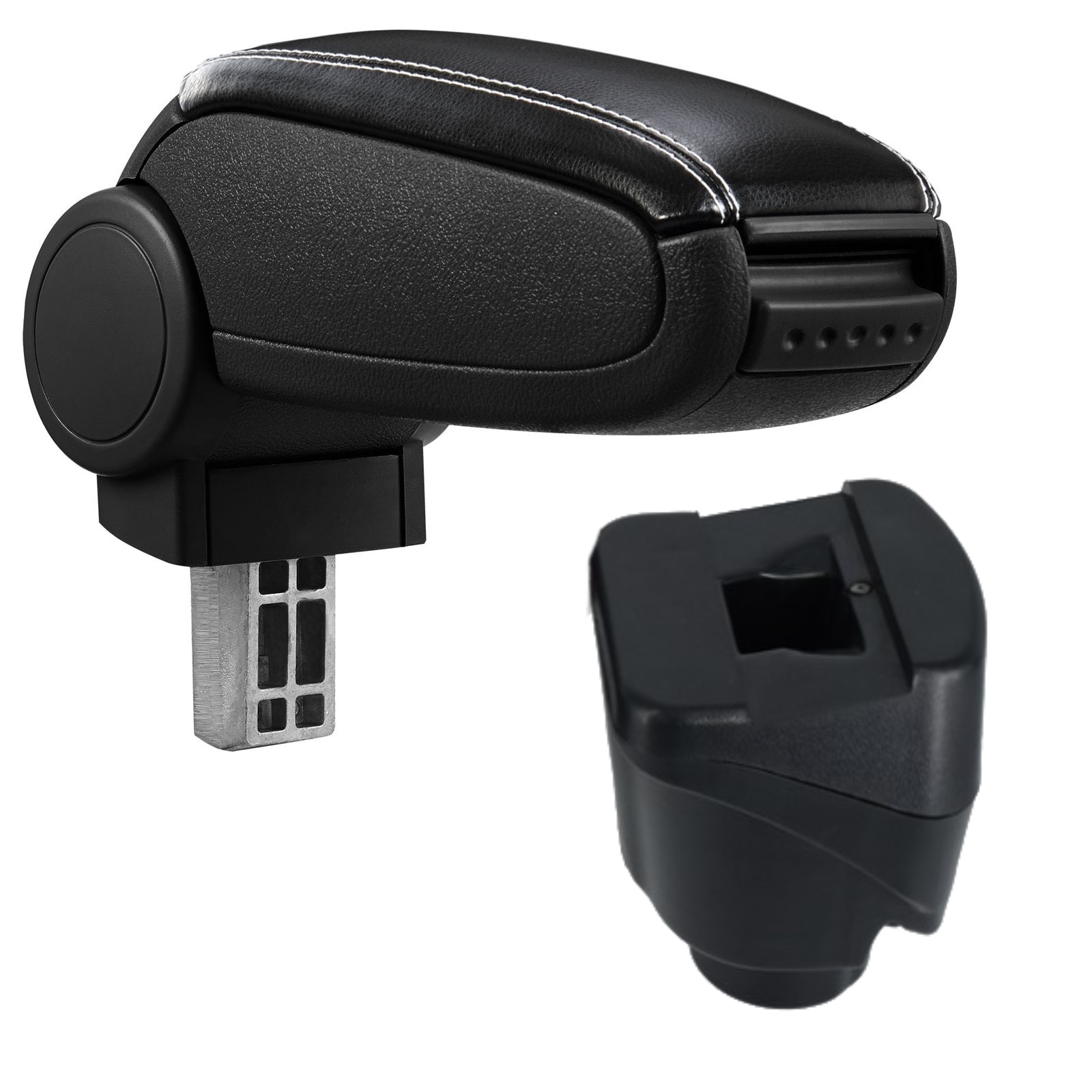 Cotieră pentru Renault Megane 3 (11.2008-) negru piele ecologica cu cusatura alba