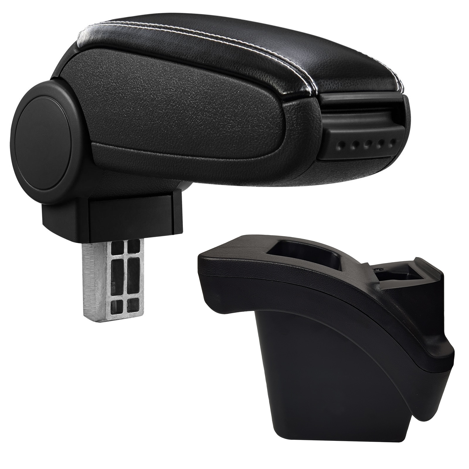 Cotieră pentru Renault Megane 2 (07.2001-) negru piele ecologica cu cusatura alba