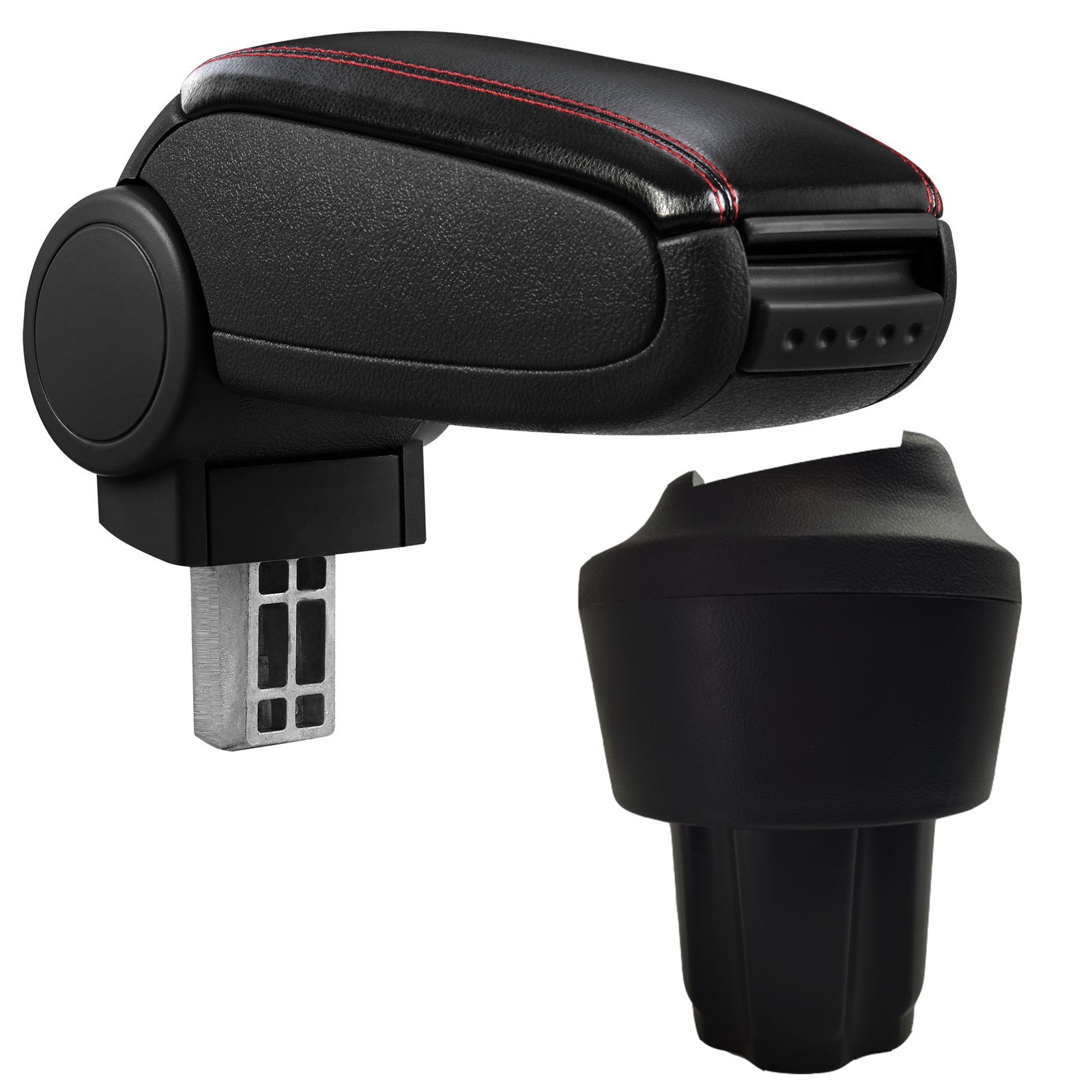 Cotieră pentru VW Up! (08.2011-) negru piele ecologica cu cusatura rosie