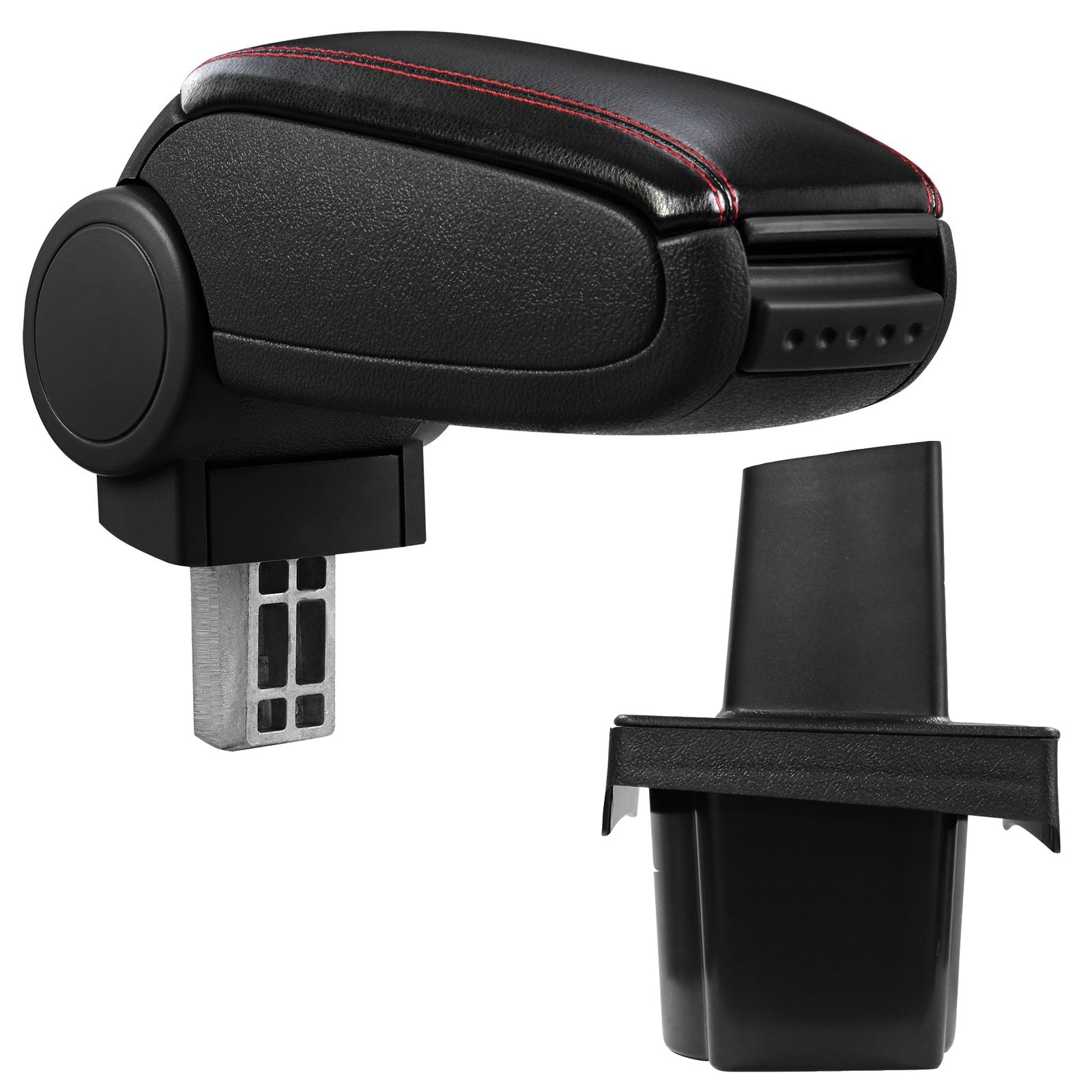Cotieră pentru Škoda Octavia 2 II (02.2004-06.2013) negru piele ecologica cu cusatura rosie